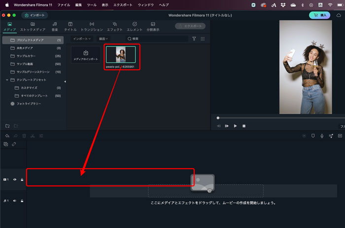 Filmoraで色反転1